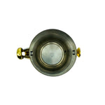 Vintage Brass Plated Ice Bucket & Tongs, Made in Italy