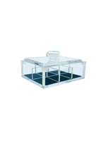 Vintage Lucite & Felt Sectioned Jewelry Box