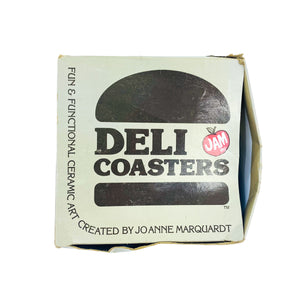 Jo Anne Marquardt Deli Coasters JAM Inc. Bagel Lox Ceramic Coaster Set