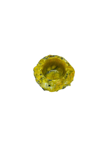 Yellow Alabaster Raw Edge Ashtray
