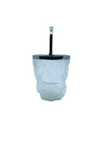 MCM Crackle Glass & Silverplate Ice Bucket, Germany