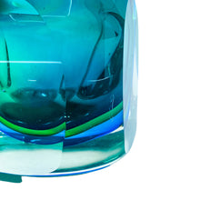 Vintage Flavio Poli for Seguso Sommerso Blue-Green Italian Murano Glass Bud Vase