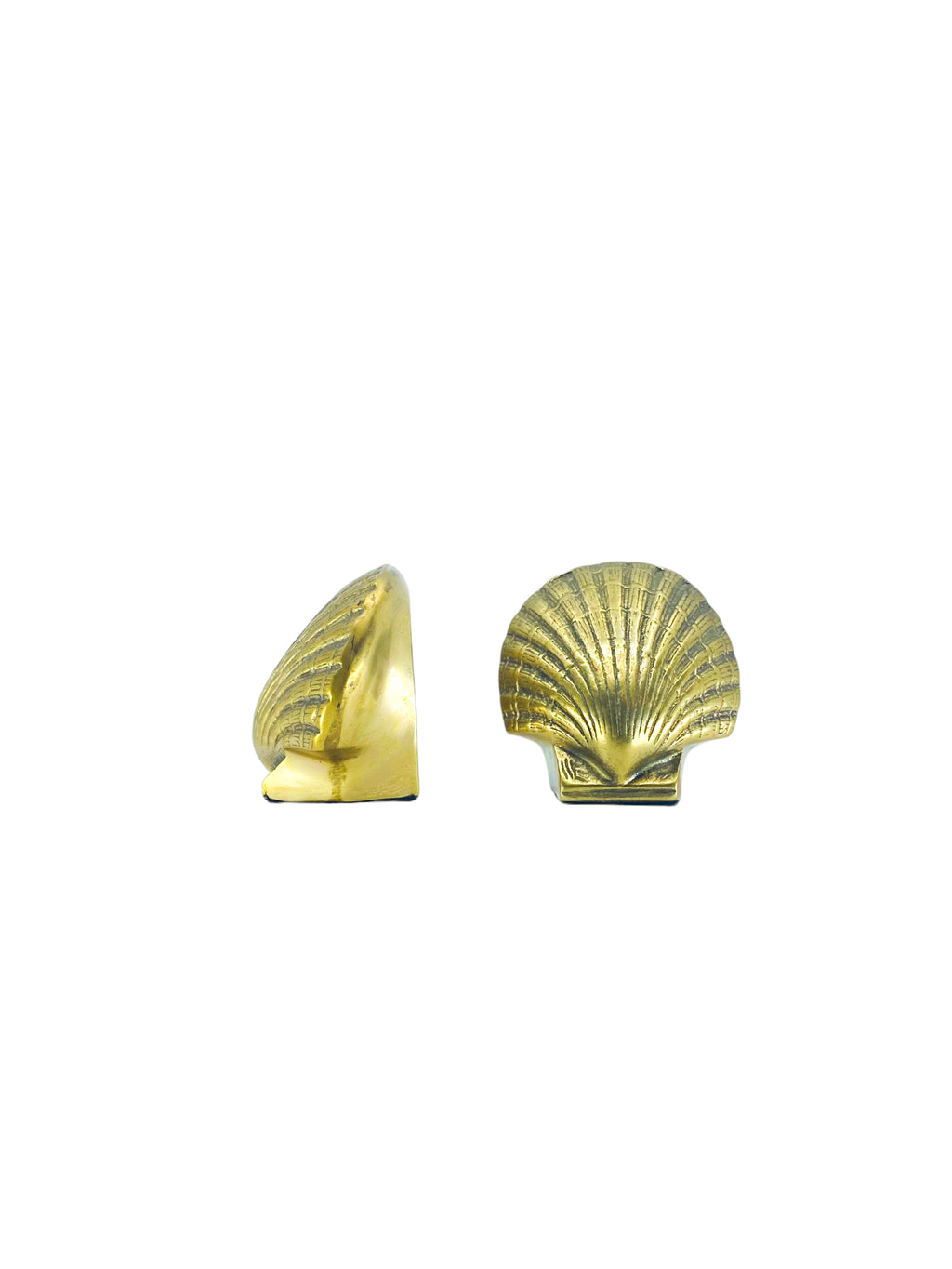 Solid Brass Shell Bookends
