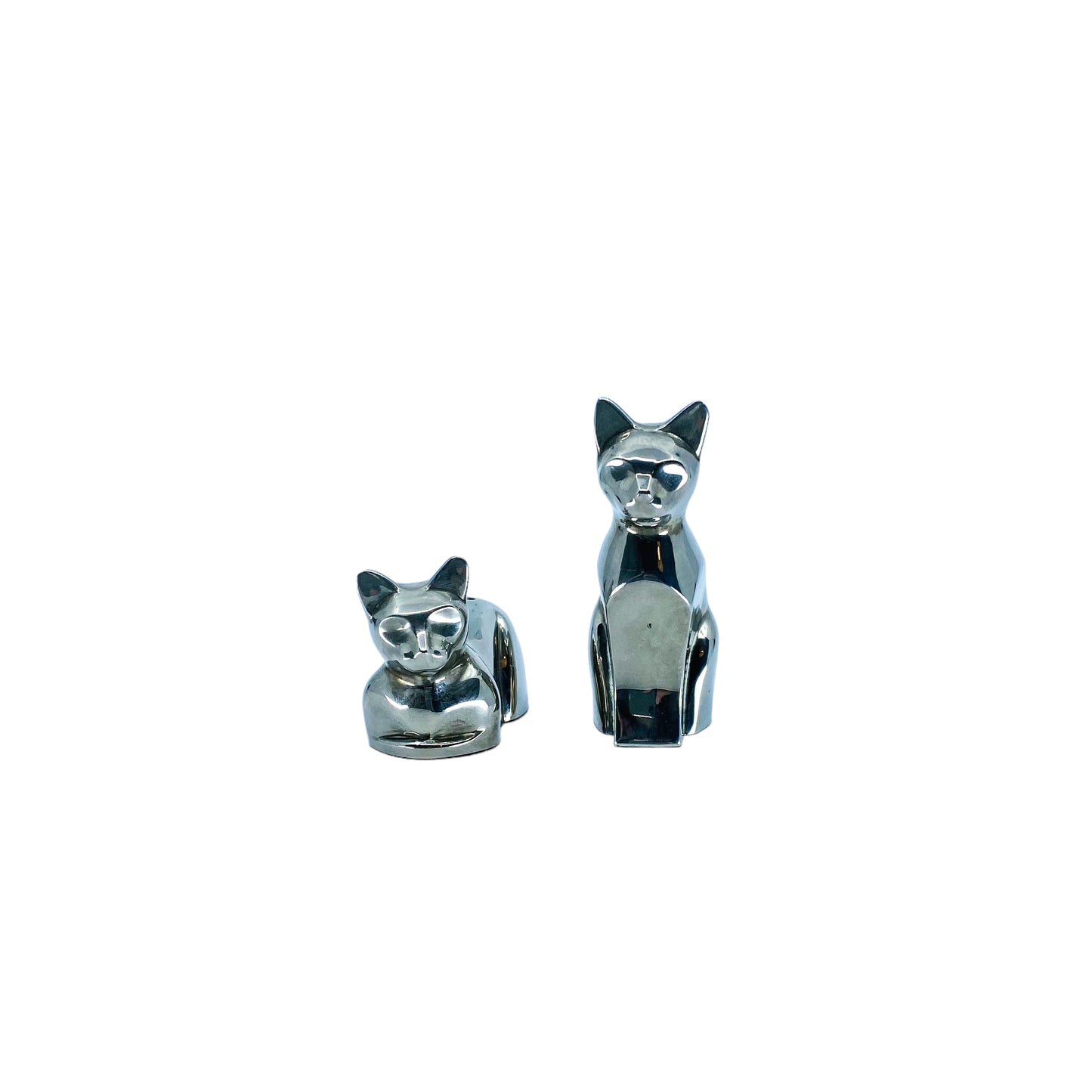 Silver Plated Cat Salt & Pepper Shakers