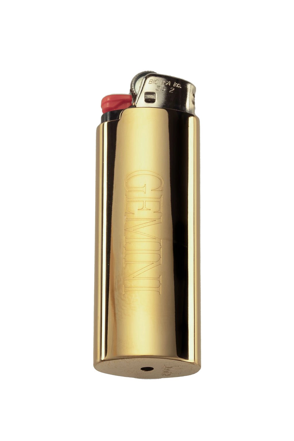 Abbode: 14kt Gold Plated Zodiac Lighter Case, Gemini