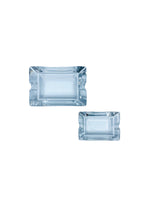 Vintage Clear Crystal Stacking Glass Ashtray Set