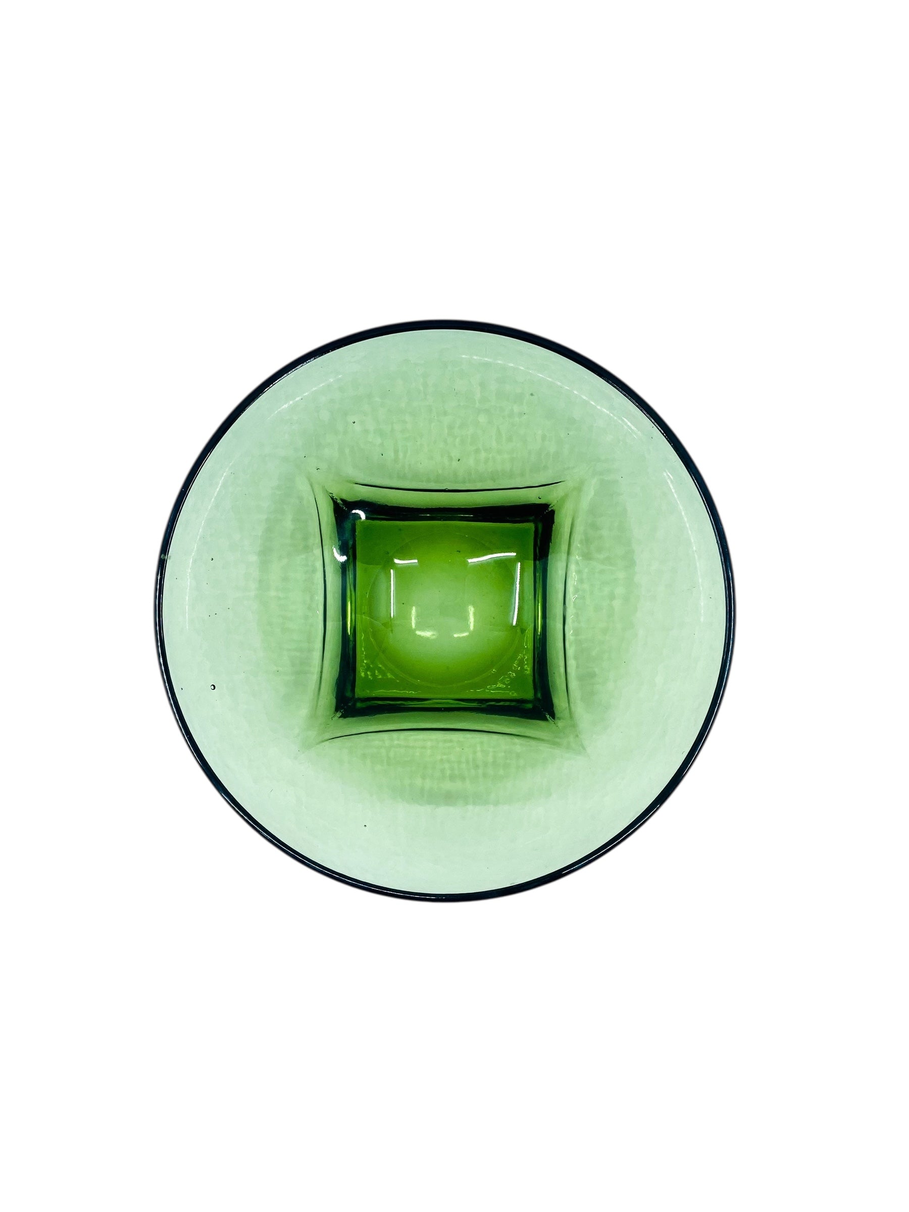 Vintage 1960’s Hazel-Atlas Pebbled Glass Chip & Dip Set,