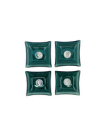Vintage Mercury Dime Glass Ashtray Set