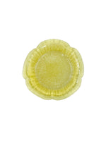 Set of 3 Vintage Mikasa by Kurata Yellow Bubble Glass Flower Petal Plates, Japan