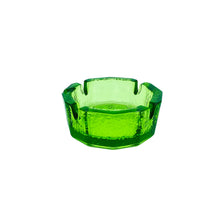 Bamboo Shaped Green Glass Ashtray