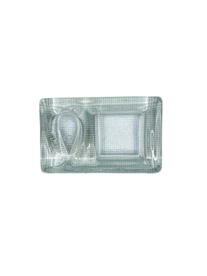 Vintage Pukberg Textured Glass Pipe Rest & Ashtray, Sweden