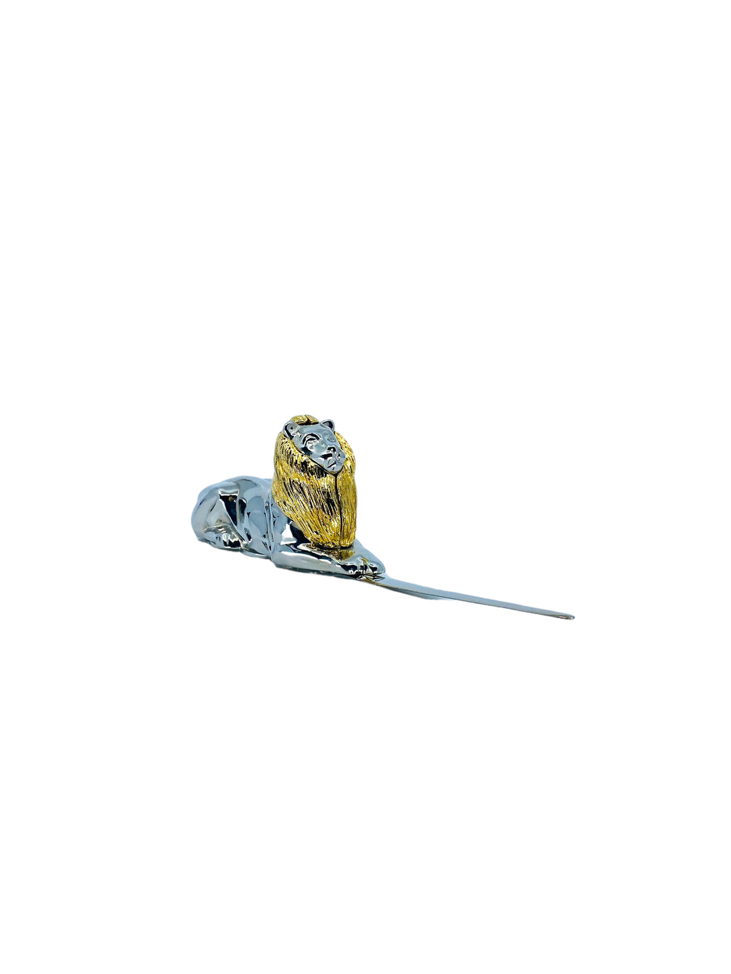 Heavy Silver & Gold Lion Letter Opener