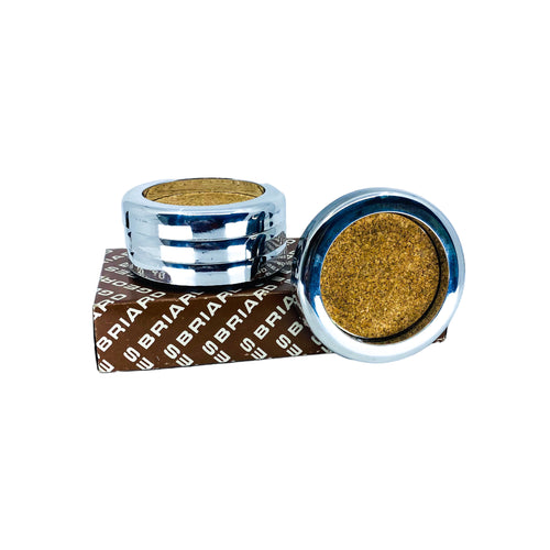 Vintage MCM Georges Briard Chrome Cork Coasters, Set of 4