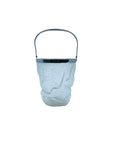 MCM Crackle Glass & Silverplate Ice Bucket, Germany