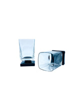 Vintage DiSaronno Black Pedestal Glasses, Pair