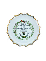 Vintage Humor Plates Wall Hangings, Pair