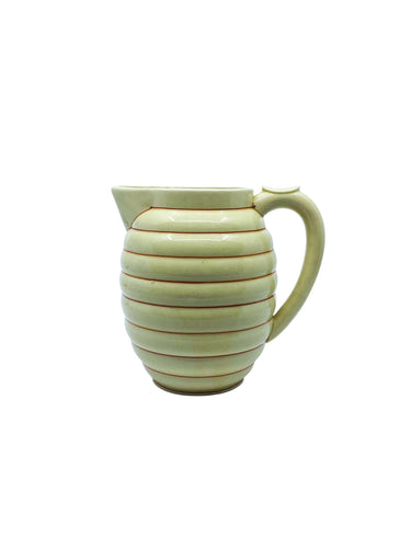 Vintage Hand Painted Moriyama Porcelain Beehive Pitcher, Japan