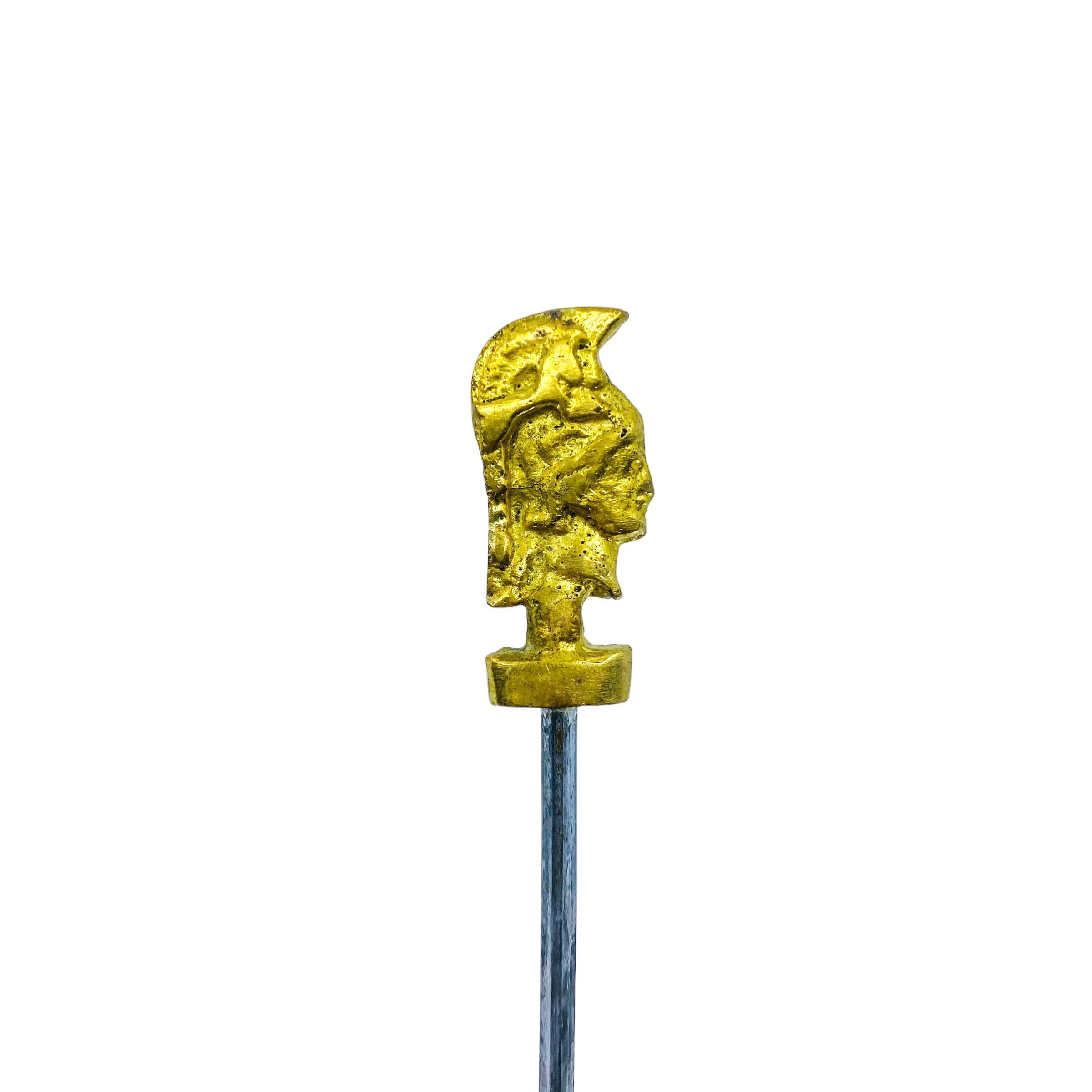 MCM Metal Turkish BBQ Skewers with Brass Figurine Tops, Set of 6