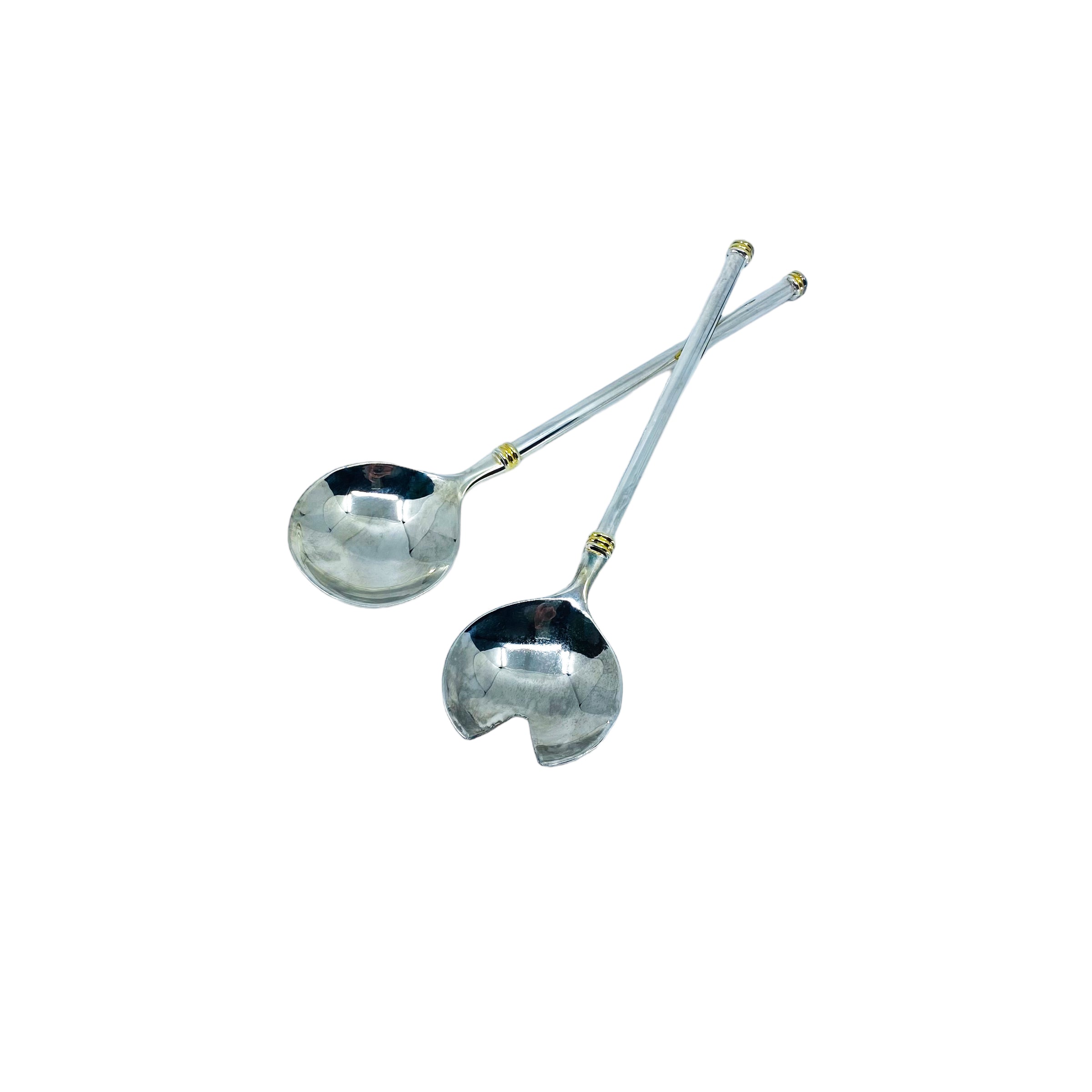 Vintage Silver & Gold Plated Serving Utensils