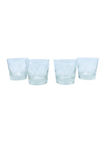 Vintage Libbey Swirl & Dot Old Fashioned Glasses, Set of 4