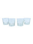 Vintage Libbey Swirl & Dot Old Fashioned Glasses, Set of 4