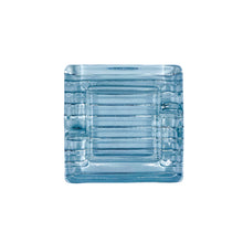 Heavy Square Glass Ashtray, Ribbed Bottom