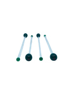 Glass Olive Martini Swizzle Sticks, Set of 4