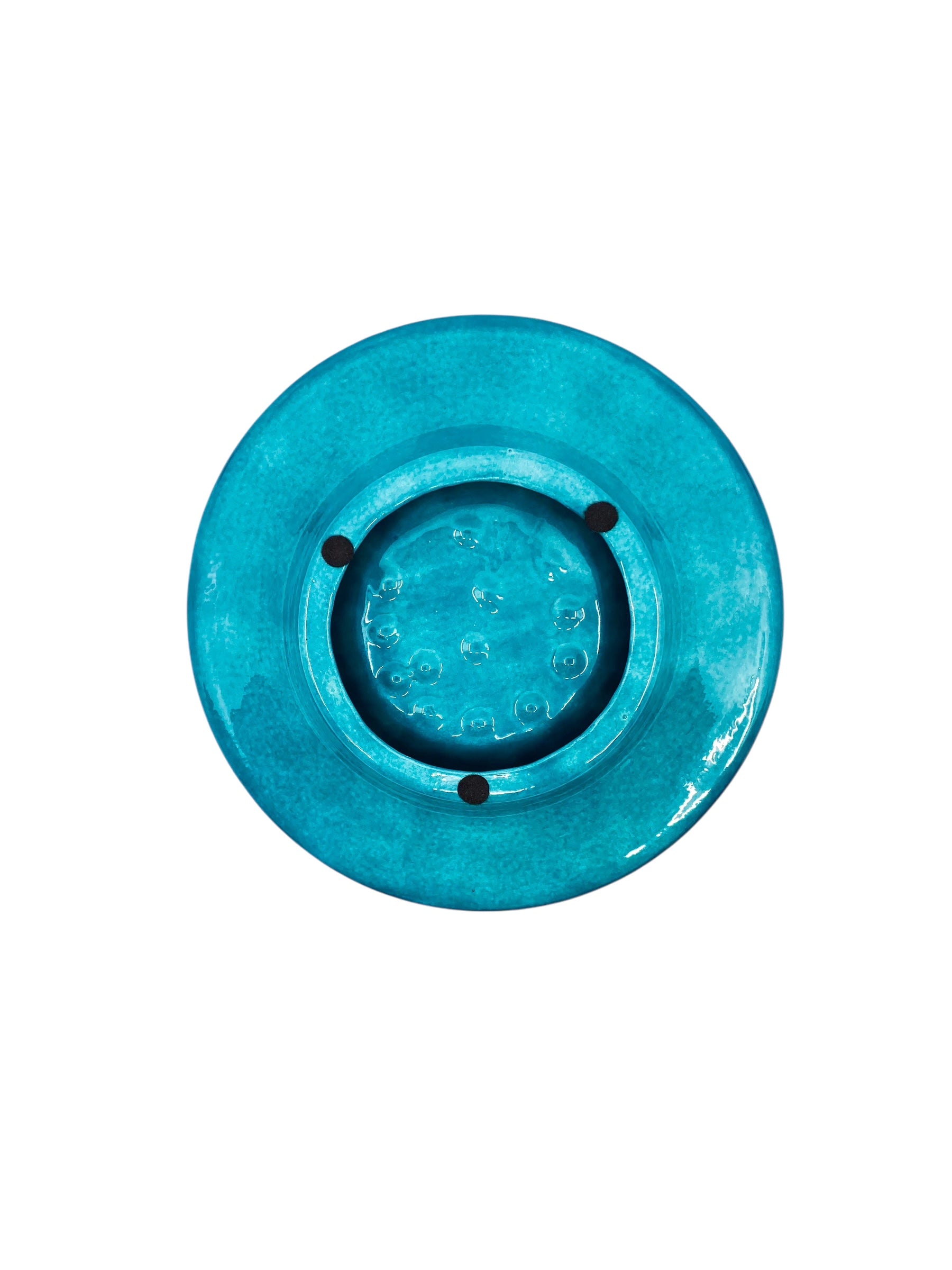 Vintage Zodiac Teal & Gold Ceramic Ashtray