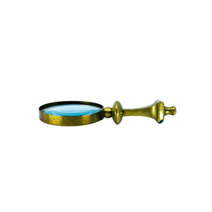 Vintage Heavy Brass Magnifying Glass