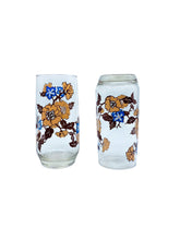 Vintage Libbey Floral Blossom Glasses, Pair