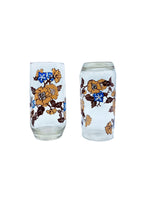 Vintage Libbey Floral Blossom Glasses, Pair