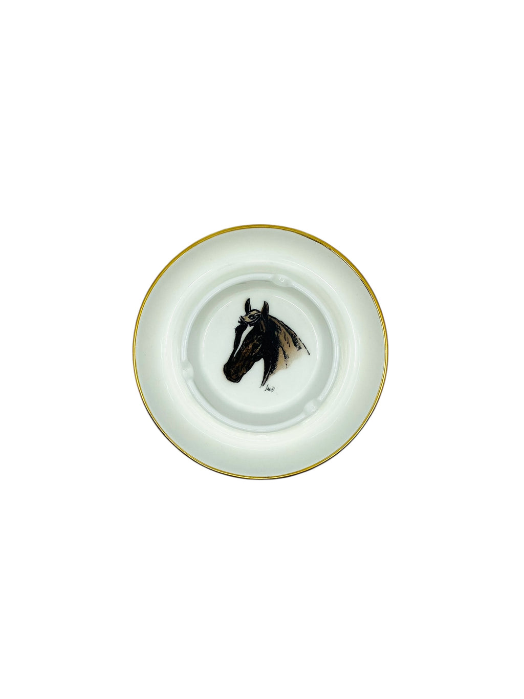 Vintage Horse Head Ceramic Ashtray