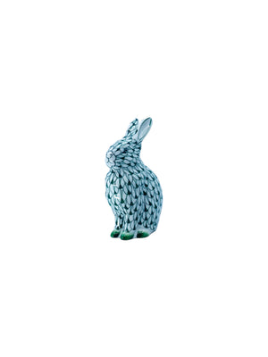 Vintage Hand Painted Porcelain Fishnet Rabbit, Andrea by Sadek