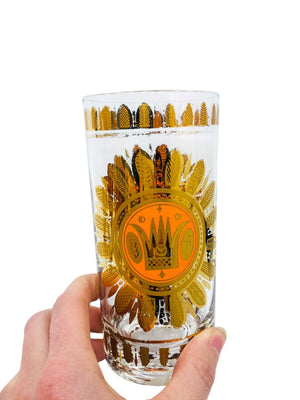 Vintage MCM Georges Briard Regalia Highball Glasses, Set of 5