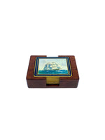 Vintage Warden Brooks “First Boston” Ship Coaster Set
