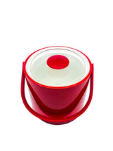 Georges Briard Red Vinyl & Floral Glasses