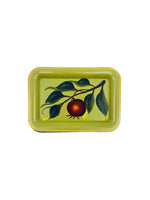 Vintage Hand Painted Fruit Decorative Metal Trays, Set of 8
