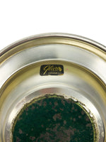 Vintage 1970’s Amber Glass & Aluminum Ashtray