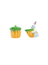 Vintage Enesco Bunny & Carrot Cream and Sugar Set