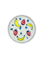 Handmade Ceramic Cup & Plate Set in Fruit Salad Print