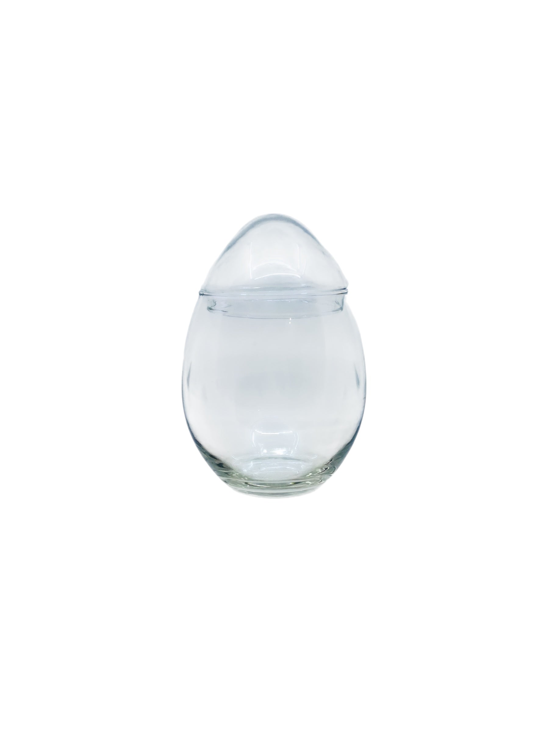 Vintage Libbey Glass Egg Shaped Canister