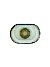 Vintage Inda Smoked Glass Soap Dish, Made in Italy
