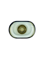 Vintage Inda Smoked Glass Soap Dish, Made in Italy