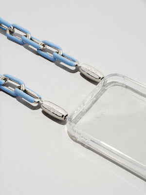 Ossa: Blue Enamel Cablechain Wristlet