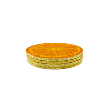 Vintage Recycled Rubber Orange Coasters, Set of 4