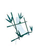 Vintage 1980’s Verdigris Metal Bamboo Plate Holder / Wall Shelf, 3 Available