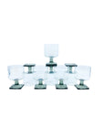 Vintage Federal Glass Nordic Midnight Wine Glasses, Set of 8
