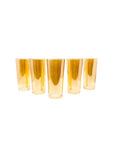 Vintage Jeanette Glass Marigold Swirl Highball Glasses, Set of 5