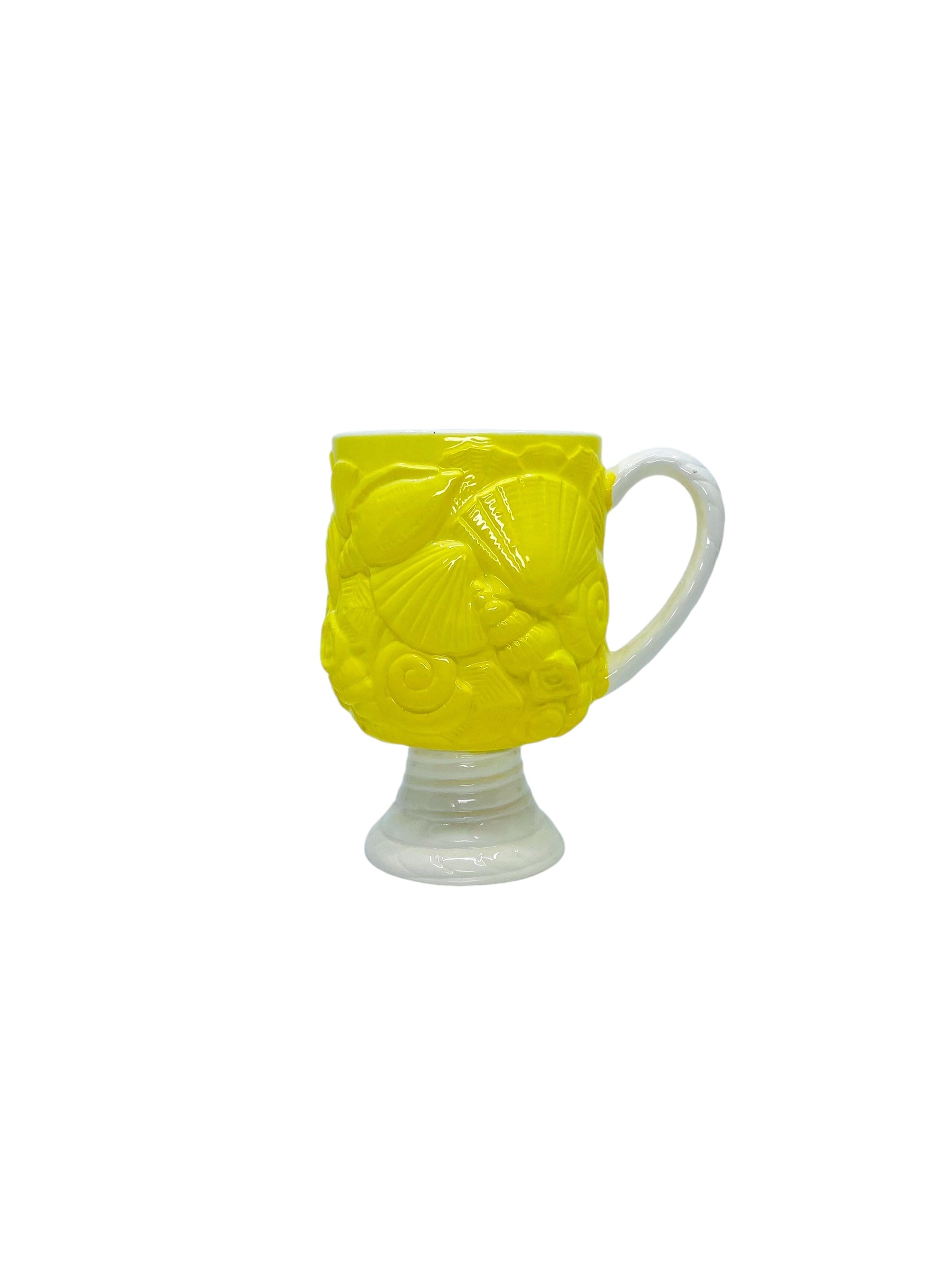 Vintage Seashell Pedestal Mugs by MANN, Pair