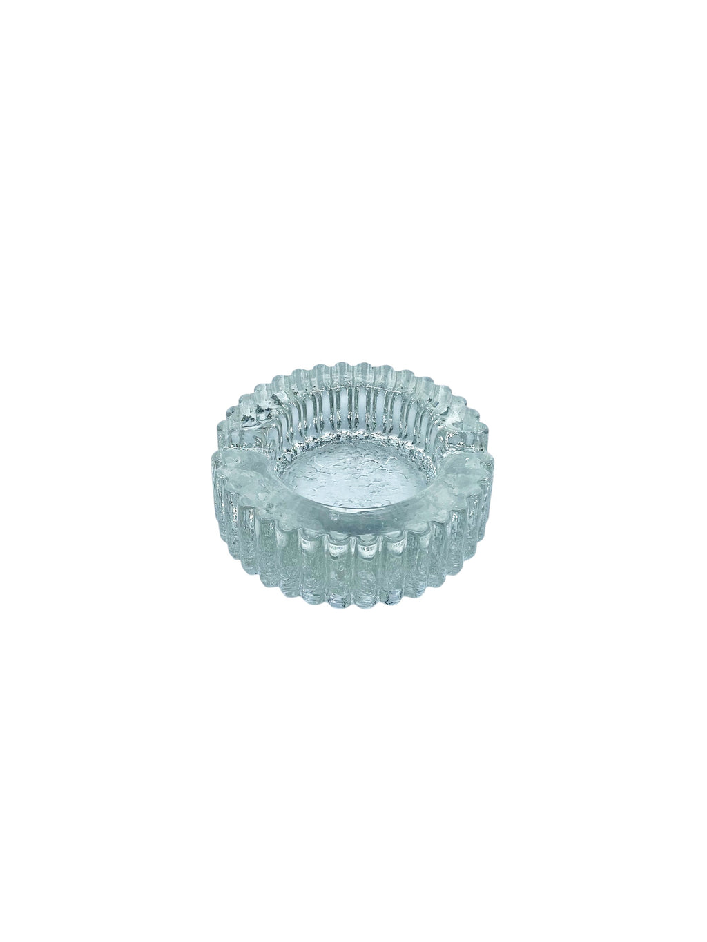 Vintage Scandinavian Art Glass Crystal Ashtray